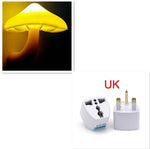 Load image into Gallery viewer, LED Night Light Mushroom Wall Socket Lamp EU US Plug Warm White Light-control Sensor Bedroom Light Home Decoration
